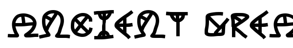 Ancient Grease font preview
